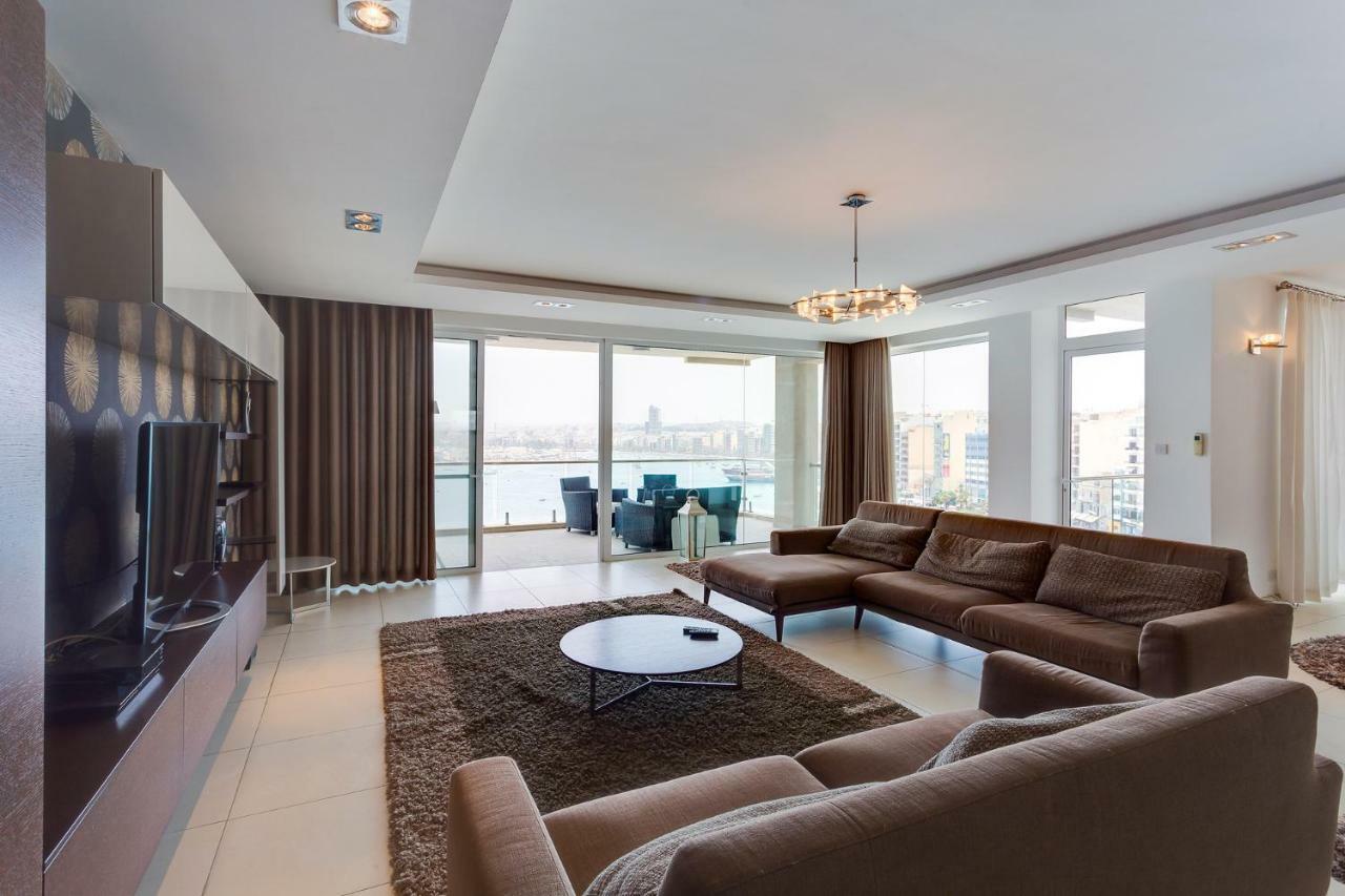 Contemporary, Luxury Apartment With Valletta And Harbour Views 슬리에마 외부 사진