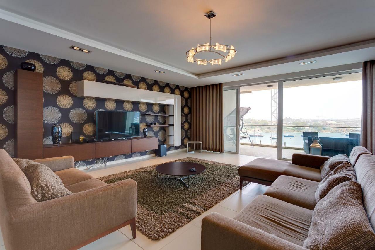 Contemporary, Luxury Apartment With Valletta And Harbour Views 슬리에마 외부 사진